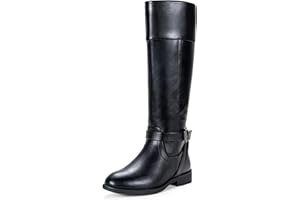 Jeossy Women's 950 Knee High Riding Tall Boots, Comfortable with Metal Buckle and Zipper Boots with Wide Calf and Wide Widths