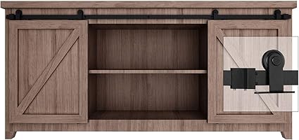 Easelife 6 Ft Super Mini Top Mount Double Door Sliding Barn Door