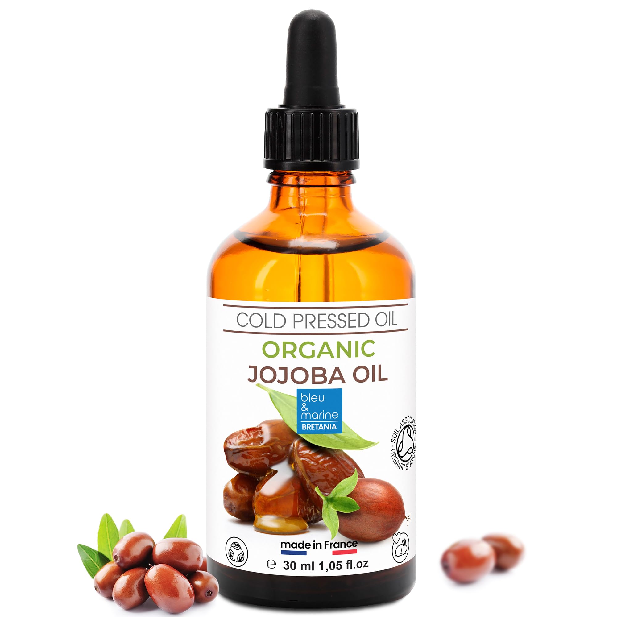 Oil for Eye Contour, Face, and Hair, Bio Jojoba Oil - Unmatched Benefits, Hydrating, Waterproof Makeup Remover, Strengthens Hair, Anti-Acne Solution, Regulates Sebum, Oily Skin, Lip Balm - 30 ml