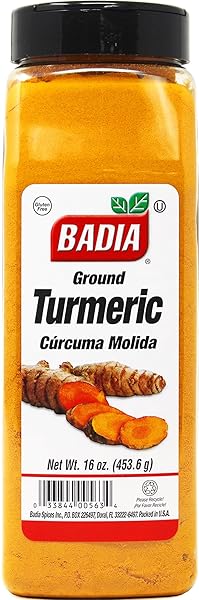 BADIA GROUND TURMERIC POWDER, 16 OZ – PREMIUM...