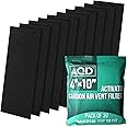 4" x 10” Activated Carbon Air Vent Filters for Home Floor Vent Filters, Charcoal Vent Filter, AC Vent Filter, Floor Register Filters, Home Vent Filters Register, Dust Control Home (20Pcs)