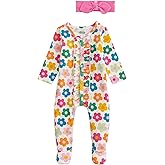 Mud Pie Girls Baby Flower Print Sleeper