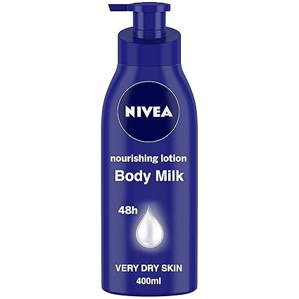 NIVEA Body Lotion for Very Dry Skin, Nourishing Body Milk with 2x Almond Oil, For Men & Women, 400 ml