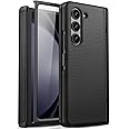 SIXBOX for Samsung Galaxy Z Fold 5 Case with Screen Protector & Hinge Protection, Slim Fit Shockproof Lightweight Durable Hard PC Cover Phone Case for Samsung Galaxy Z Fold 5 5G 2023, Black