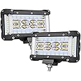 Side Shooter LED Lights, AutoPowerPlus 2pcs 5 inch 120W LED Pods Off Road Driving Fog Light Waterproof LED Cubes Spot Flood Combo Work Lights for Truck ATV UTV Pickup Boat