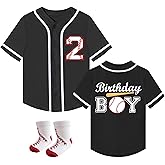 Sptuoiy Toddler Boy Birthday Baseball Theme Shirt with Socks Kids Baseball Jerseys 1st 2nd 3rd 4 Year Old Birthday Outfits