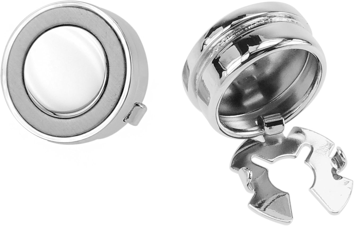 CUFF IT Button Covers Simple Design Metal Cufflinks for Shirts with