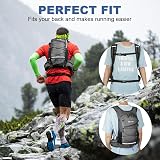 Flintronic 8L Lightweight Breathable Bike Backpack Grey Hydration Compatible view 6