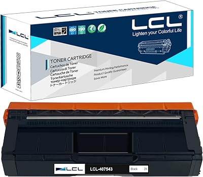 LCL Black Toner Cartridge 407543 for Ricoh SP C250 C261SFNW Printers