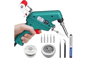 Soldering Iron Kit, ILIBILIB 60W 110V Soldering Gun Kit with 10-in-1 Solder Iron kit Tool, One-hand Operation Solder Iron Kit for Welding and Repairing
