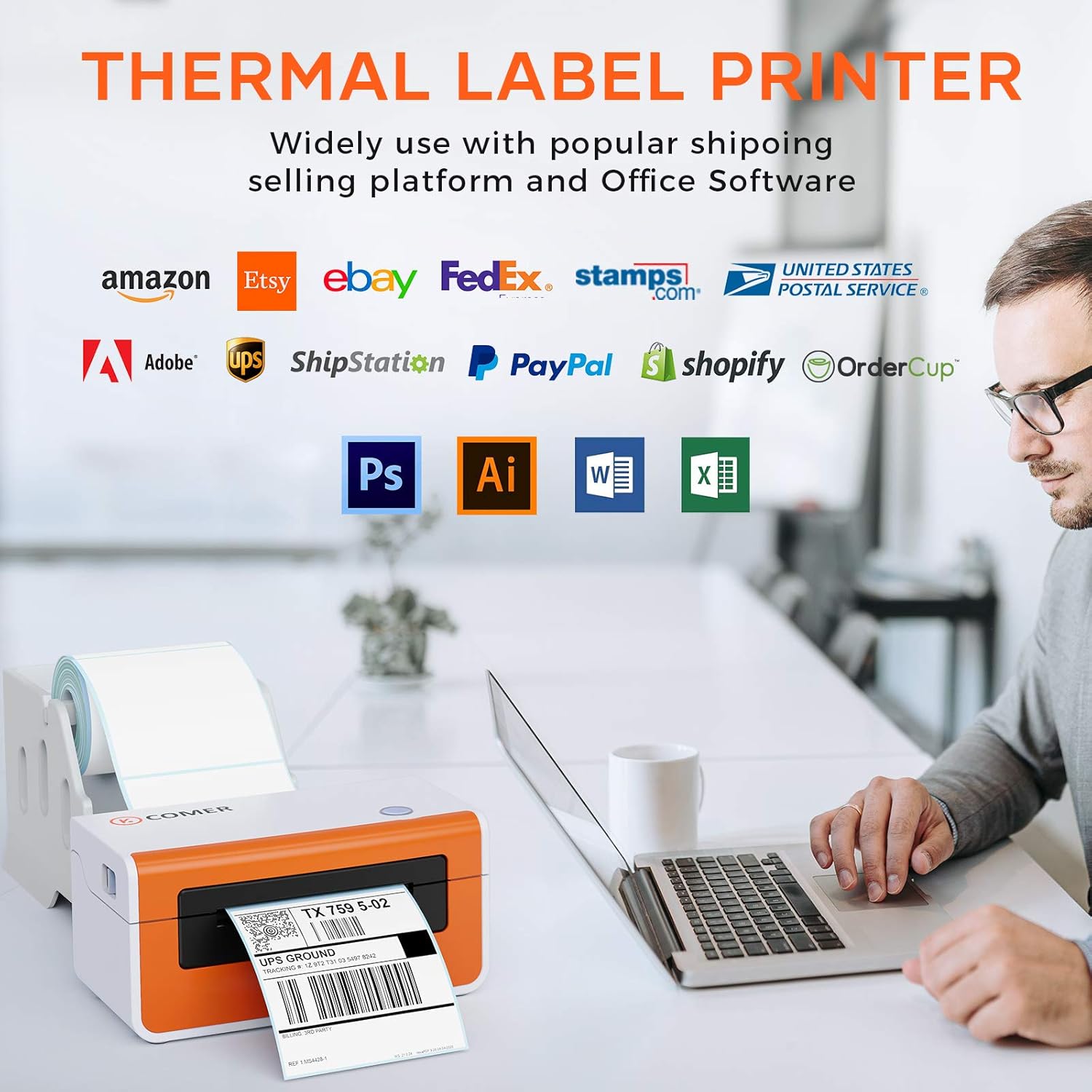 comer shipping label printer