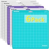 Cutting mat 12x12 Compatible With Silhouette Cameo 4/5/3/2/1(6 mats-4 Standard Adhesive,1Light Adhesive, 1Strong Adhesive) Adhesive Cutting Mat for Crafts, Quilting, Sewing, Scrapbooking and All Arts