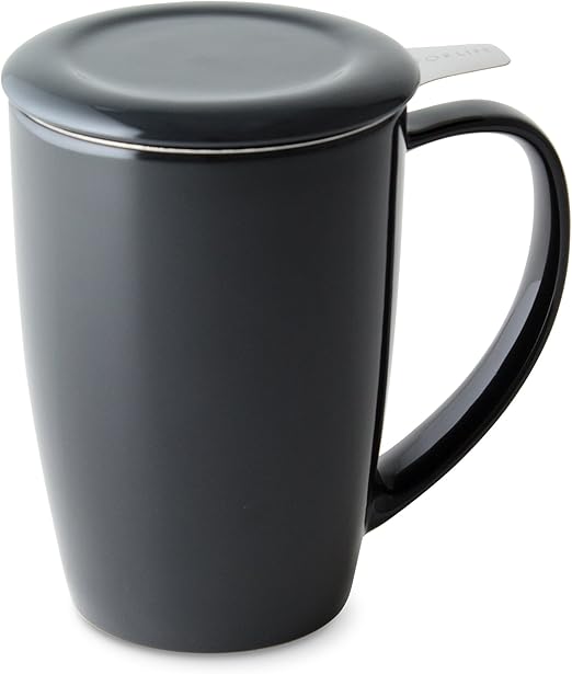 Amazon Com Forlife Curve Tall Tea Mug With Infuser And Lid 15
