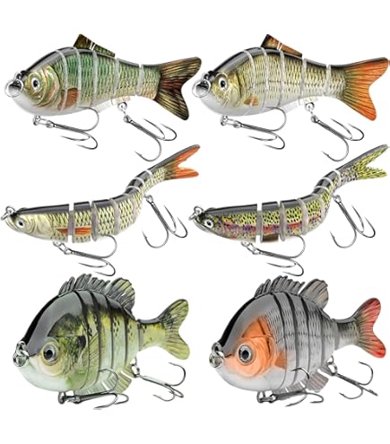 Luckky Fishing Lures For Bass,Lifelike Slow Sinking Swimming Bass Lures For Freshwater And