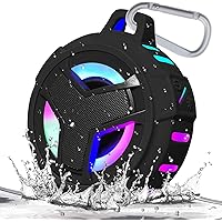 EBODA Bluetooth Shower Speaker, Portable Bluetooth Speakers, IP67 Waterproof Wireless Speaker with LED Light, Floating, 2000m