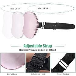 Sleep Mask with Pouch, 2 Pack 100% Real Natural