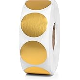 1000pcs Gold Dot Stickers Roll 1 inch | Labels for Inventory, Color Code Labels, Organization Stickers