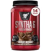 BSN SYNTHA-6 Premium Protein Powder with 6g of Fiber, Whey Isolate, Micellar Casein, Milk Protein Isolate, 5g of Fat, Chocolate Milkshake, 14 Servings, 1.45 Pound (Packaging May Vary)