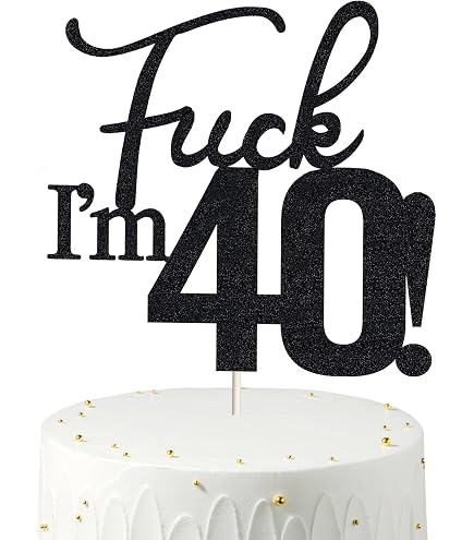Migeaks 'Legend Since 1974' 50th Birthday Cake Topper - Black Glitter Cardboard Decoration - View #7