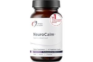 Designs for Health NeuroCalm - 5HTP GABA L-Theanine Supplement for Stress Response - Methylated B12, Vitamin B6, Taurine, Chamomile & Magnesium Supplement for Mood Support (60 Vegan Capsules)