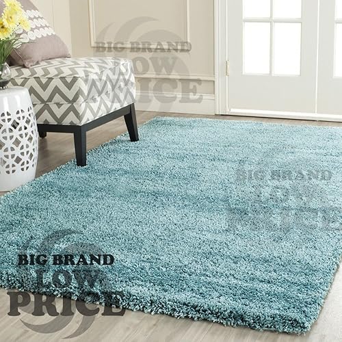 Ultima Shaggy Duck Egg Rug approx 110x160cm Amazon.co.uk Kitchen & Home