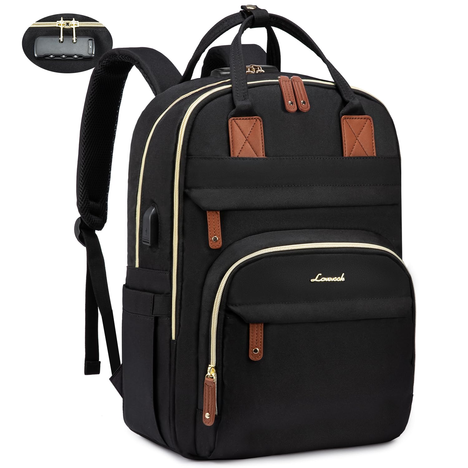 Laptop Backpack for Women Unisex Travel Anti-theft Bag 