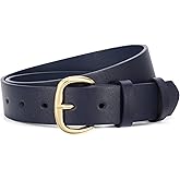 SANSTHS Women Leather Belt for Jeans Pants Dresses Black Ladies Waist Belt with Black Buckle