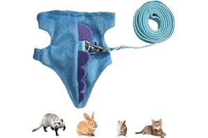 Hamster Harness,Hamster Harness and Leashes Adjustable - Cute Soft Ferret Stuff Accessories for Kittens Chinchilla Daily Walk