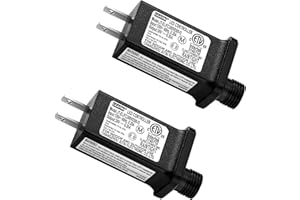 AIROADS 2PCS Replacement 30V 0.12A LED Transformer Class 2 Power Supply Adapter Ip44 LED Light Controller Low Voltage Transformer for Christmas String Light Inflatable Decorations (30V3.6W 2PCS)