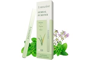 LUMZIST Herbal Diffuser Stick for Lung Cleasing Refreshing Oral Comfort,Herbal Diffuser Pen - Non Electric - Plant-Based Lifestyle, Oral Air Freshening with Extracts of Mullein, Thyme and Mint (1)