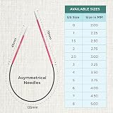 KnitPro Zing Fixed Circular Needles Asymmetrical 10 in 2.00mm view 4