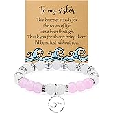 Sisters Bracelets Jewelry Gift for Women Sister Gifts from Brother Bracelet Stretch Bead Sisters Bracelets for Women Sister Birthday Gift Jewelry Anniversary Christmas Valentines Gifts for Friends