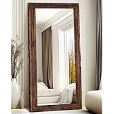 ABSWHLM Full Length Mirror 76"x34" Solid Wood Frame Floor Large Mirror for Living Room, Bedroom Hanging or Leaning Wall-Mount