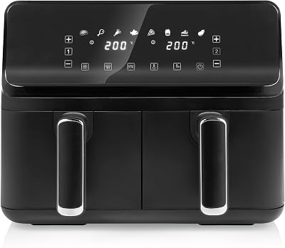 Airfryer con cesta doble - 2 x 4 L de capacidad - 2700 W - 8 programas - temperatura por cesta ajustable