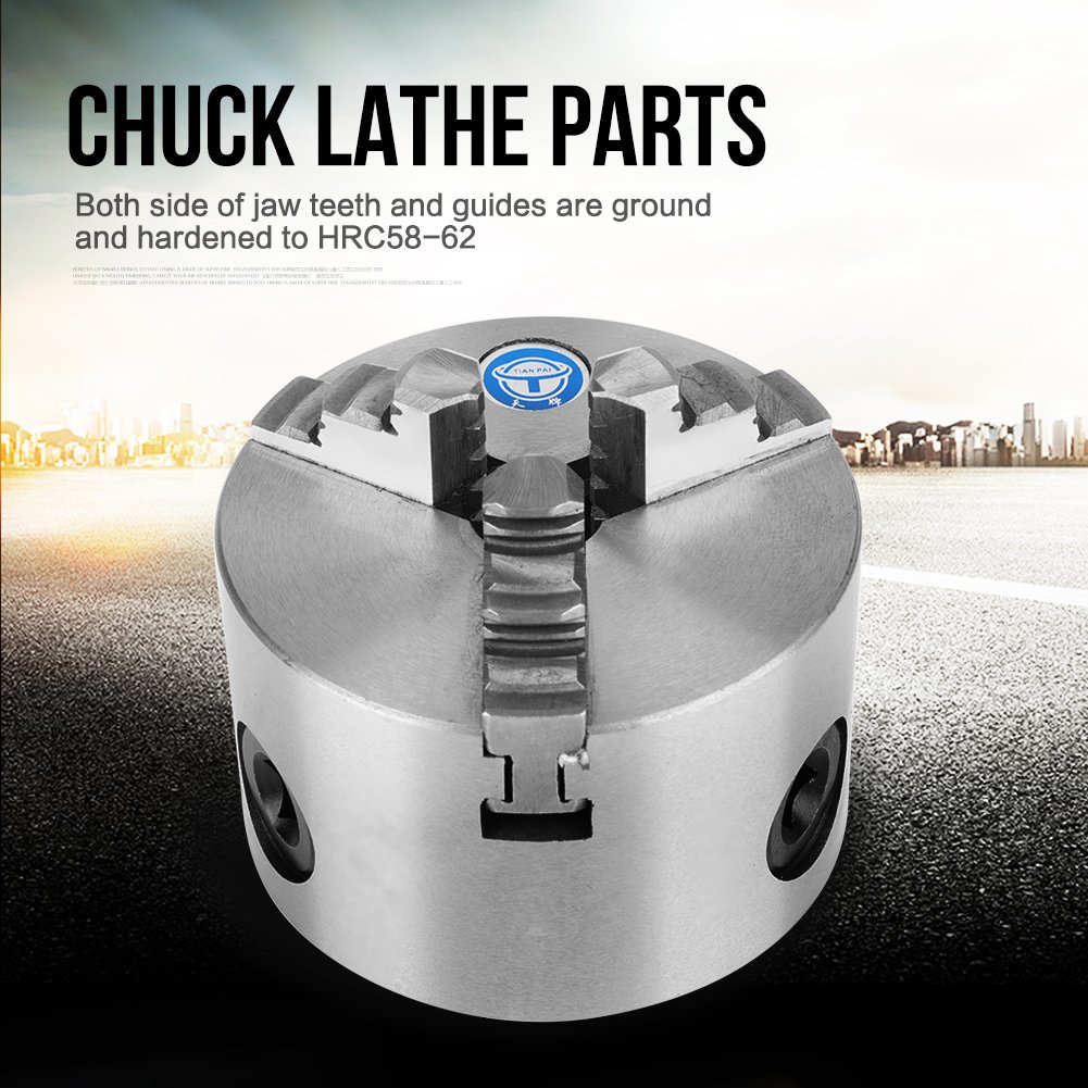 Self-Centering Lathe Chuck, 3inch K11-80 3-Jaw Self-Centering Metal Lathe Chuck with Extra Jaws Turning Machine Accessory - Image 3