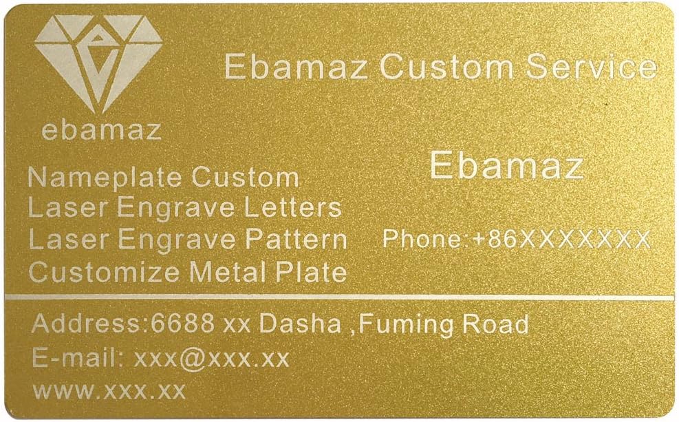 Ebamaz Aluminum Metal Business Cards for Sublimation Print 86X54X0.45mm Tablet Thick Pack of 10PCS (Pearl Gold, Blank) - Image 5