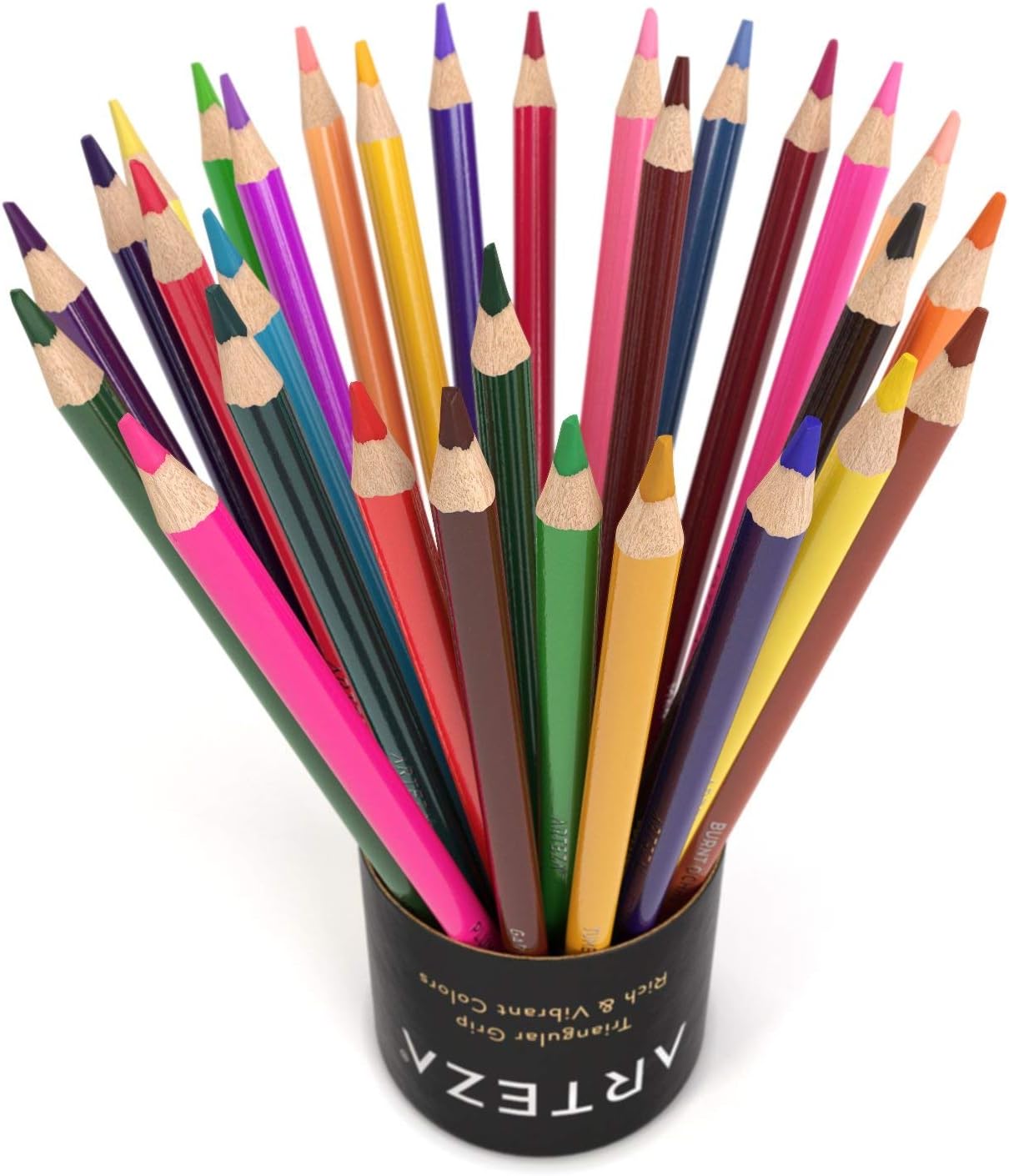Arteza Colored Pencils, 48 Colors, Soft, Highly-Pigmented, Wax-Based Core Pencil Crayons, Art Supplies for Adults & Kids: Office Products