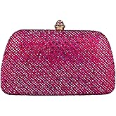 Boutique De FGG Mini Rhinestone Clutch Purses for Women Formal,Wedding Dressy Evening Bags and Clutches,Crystal Clutch Bag