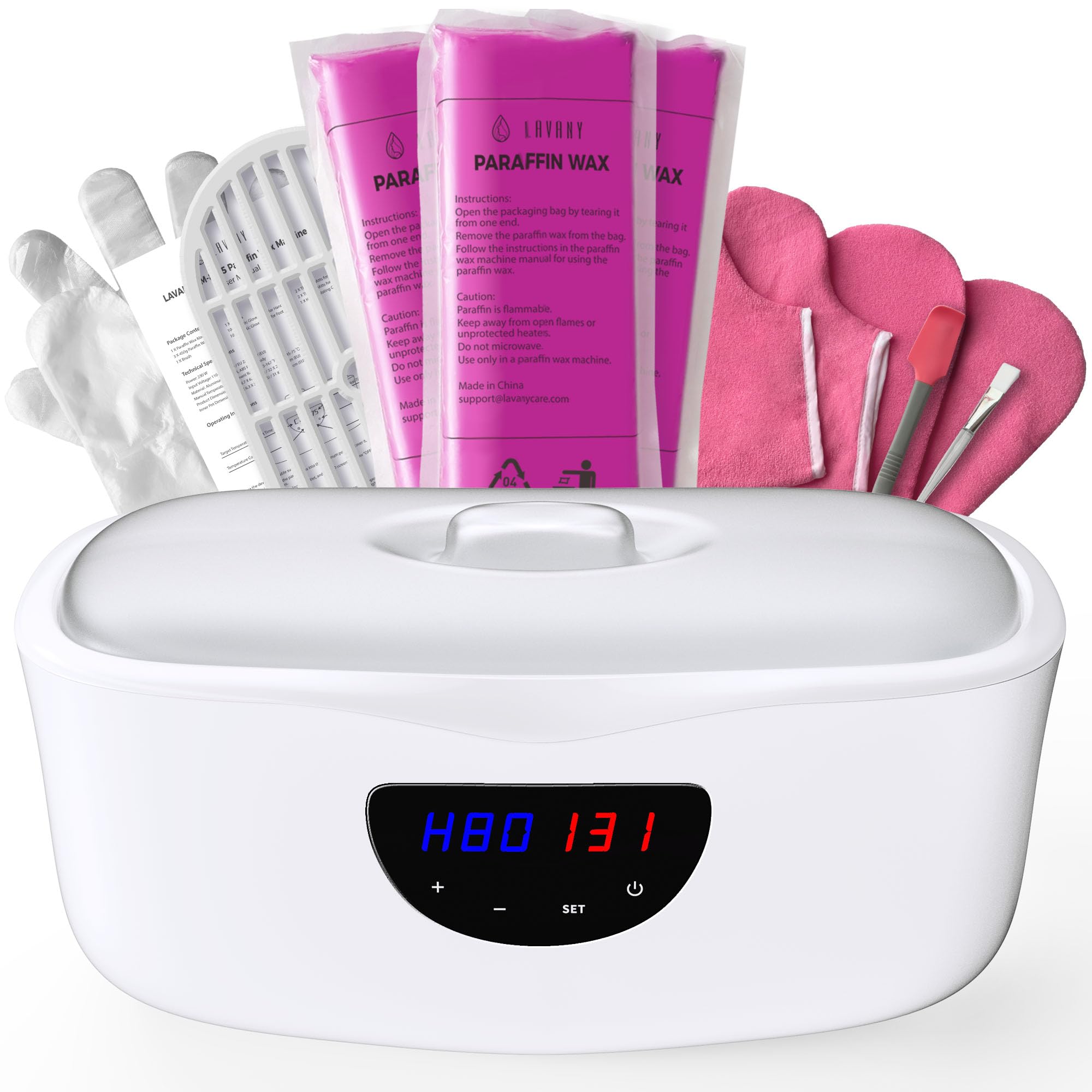 Photo 1 of Paraffin Wax Machine for Hands and Feet, Paraffin Wax Warmer with Auto Mode for Beginner-Friendly Home Spa, All-in-One Kit for Paraffin Bath (White)