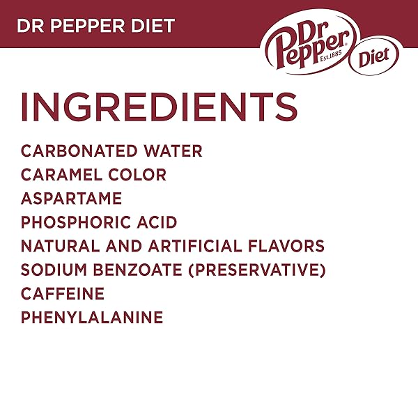 DIET DR PEPPER SODA, 12 FL OZ CANS, 12 PACK