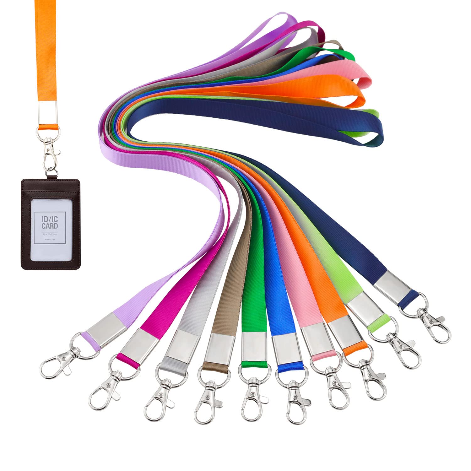 FYSL Lanyards for Neck ID Card Pass Badge Holder Safety Lanyard Neck Strap Nylon Lanyard Strap with Stainless Swivel Hook for Name Tag, Keys