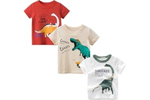 BIBNice Boys Summer Shirt Toddler Short Sleeve Top Kids Clothes Size 2-7T