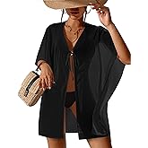 AI'MAGE Bathing Suit Cover Up for Women Chiffon Beach Coverup Sheer Summer Kimono Cardigan for Swimsuit S-XXL