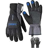 OtriFowd toolant Waterproof Winter Work Glove Men, Thor Series, Long Cuff with Warm Thinsulate Lining, Cold Weather Gloves for Outdoor Work & Activities, Large