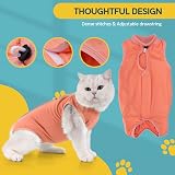 Avont Cat Recovery Suit Post Surgery Coral Size S view 3