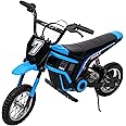 GarveeLife 24V Electric Dirt Bike for Kids 8-14, Motorcycle With Authentic Motocross Geometry, Rear-Wheel Drive, High-Torque Motor, Blue