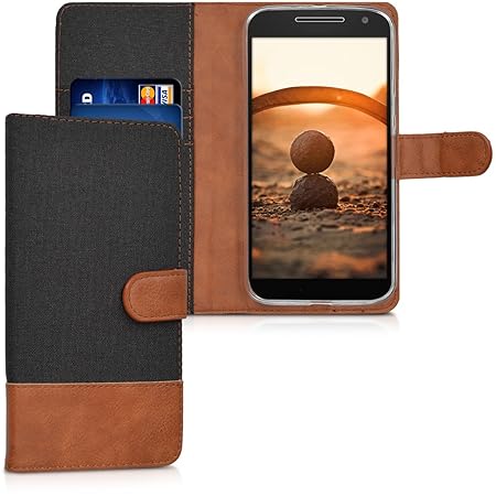 kwmobile Motorola Moto G4 / Moto G4 Plus Hülle - Kunstleder Wallet Case für Motorola Moto G4 / Moto G4 Plus mit Kartenfächern