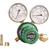 JZWELD CGA540 Oxygen Regulator, B-Size | Oxygen Regulator for Welding, Oxygen Gauge 0-200PSI,0-4000PSI, CGA540 Nut Oxygen Welding Regulator
