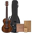 Orangewood Juno Tenor Acacia with Aquila Strings, Premium Padded Gig Bag, and Accessory Kit featuring a Strap, Tuner, and Chord Chart Included