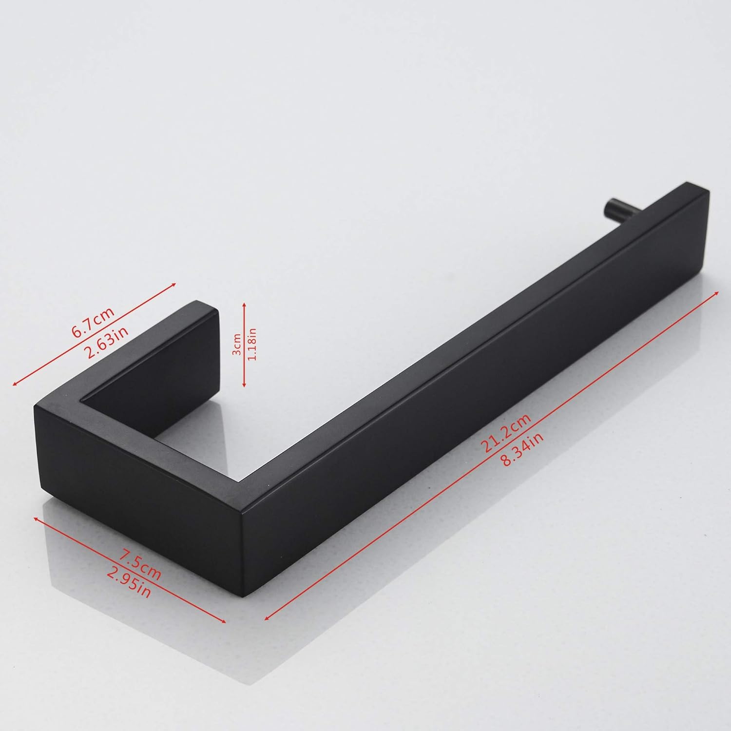 JunSun Matte Black Towel Ring Stainless Steel Towel Holder Contemporary Bathroom Hardware Towel Bar for Bathroom Lavatory Wall Mounted: Home & Kitchen